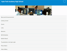 Tablet Screenshot of hydeparkcps.enschool.org